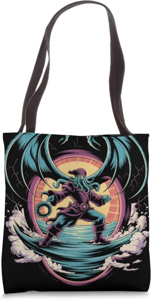 Octopus Kraken Pirate Emerging from a Portal Tote Bag