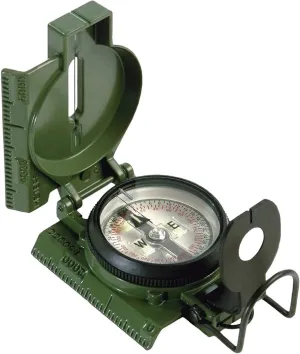 Official US Military Phosphorescent Accurate Hand Held Compasses with Pouch | Impact Resistant & Waterproof Compass for Hiking Camping Navigation Survival Backpacking Orienteering