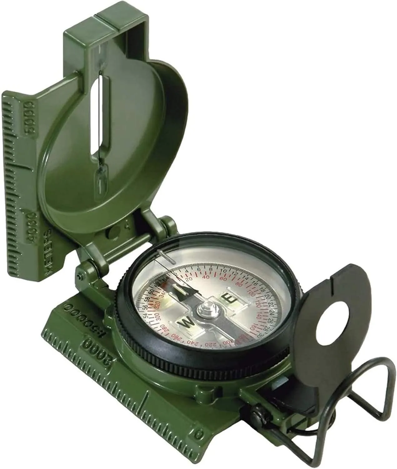 Official US Military Phosphorescent Accurate Hand Held Compasses with Pouch | Impact Resistant & Waterproof Compass for Hiking Camping Navigation Survival Backpacking Orienteering