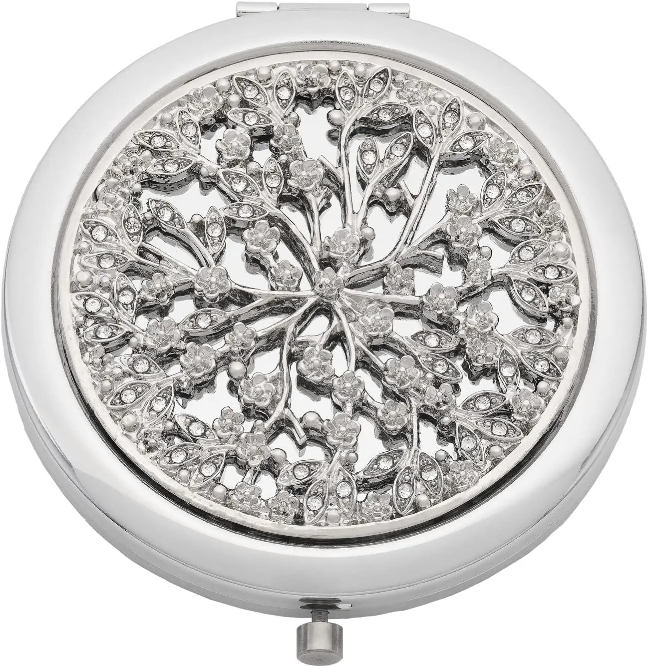 Olivia Riegel Isadora Silver/Crystal Purse Mirror (r) -