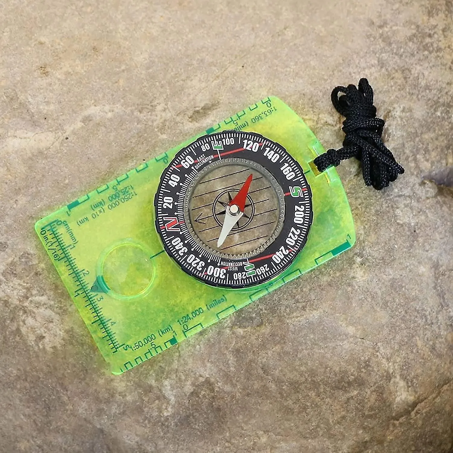 Orienteering Green Acrylic Compass For Navigation And Hiking