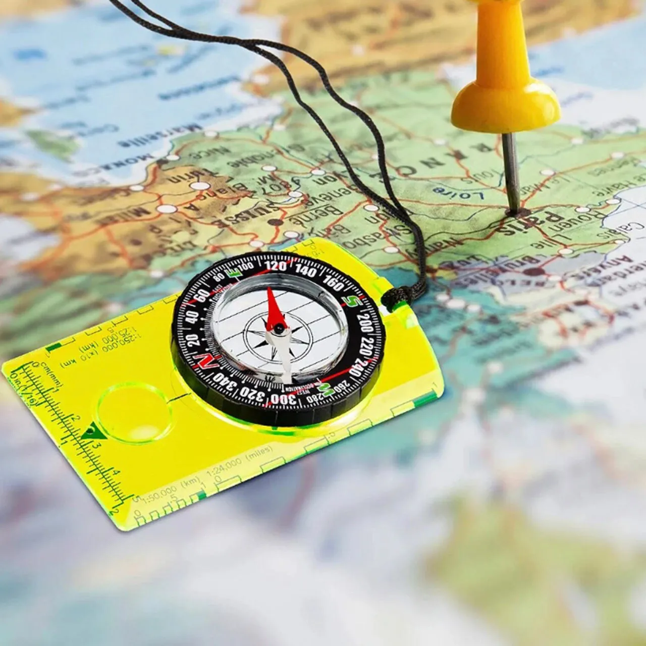 Outdoor Compass Multifunction High Accuracy Arcylic Orienteering Compass