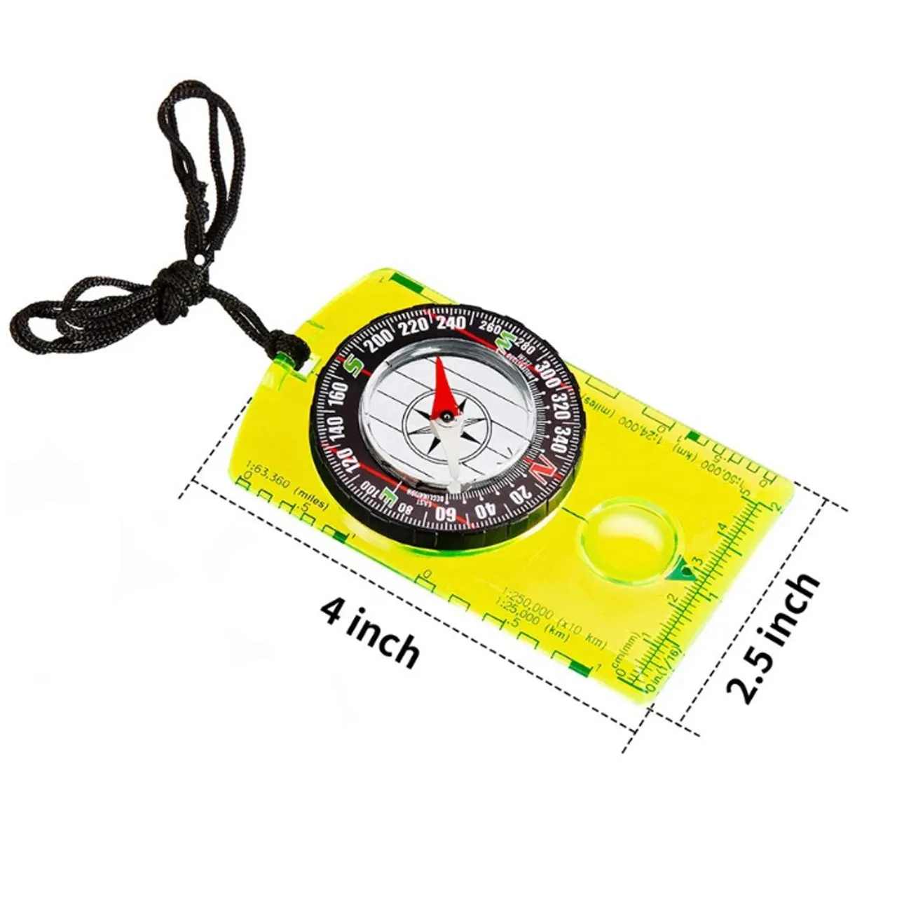 Outdoor Compass Multifunction High Accuracy Arcylic Orienteering Compass