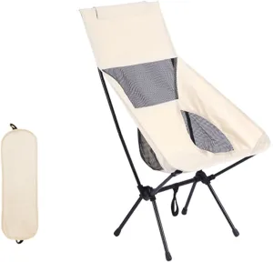 Outdoor Folding Chair, Camping Chair Portable High Back Chair Suitable for Outdoor Camping Lawn Picnic and Fishing
