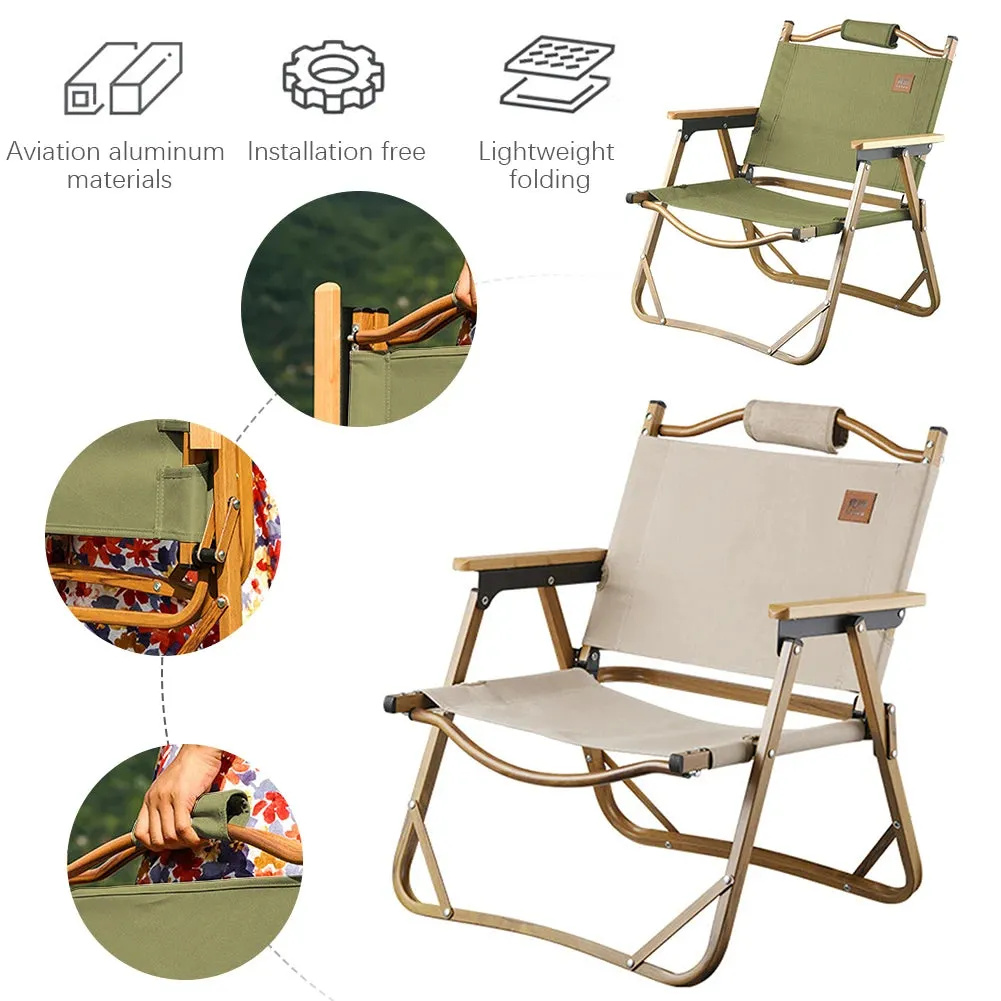 Outdoor Folding Portable Camping Table and Chair Set, Picnic Fishing Chair, Ultra-Light Oxford Cloth Beach Bench
