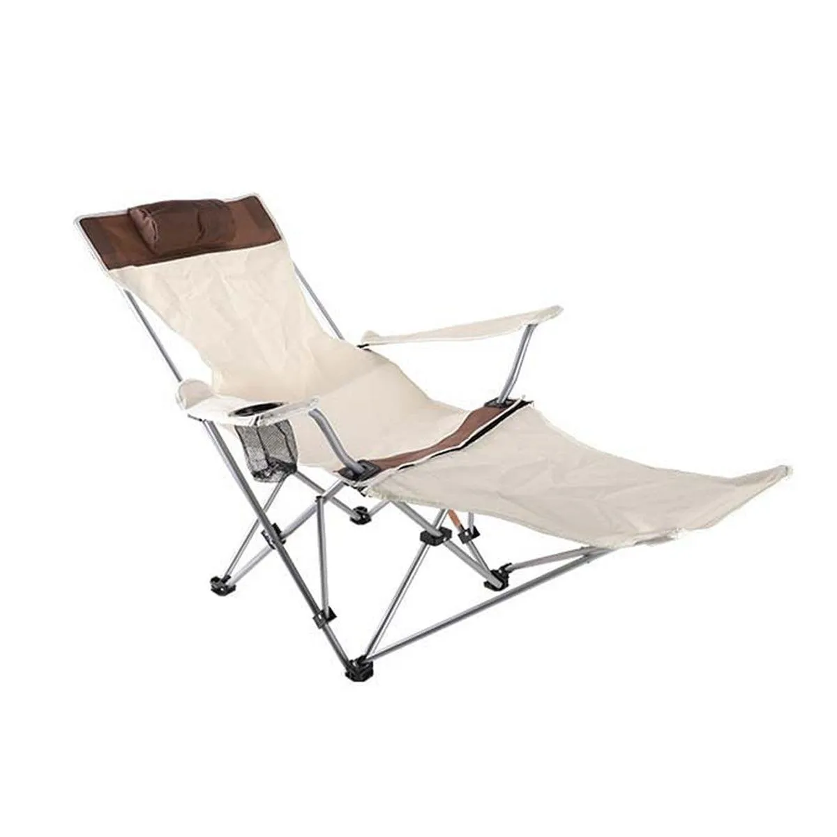 Outdoor Folding Recliner Portable Beach Camping Chair for Sitting and Lying