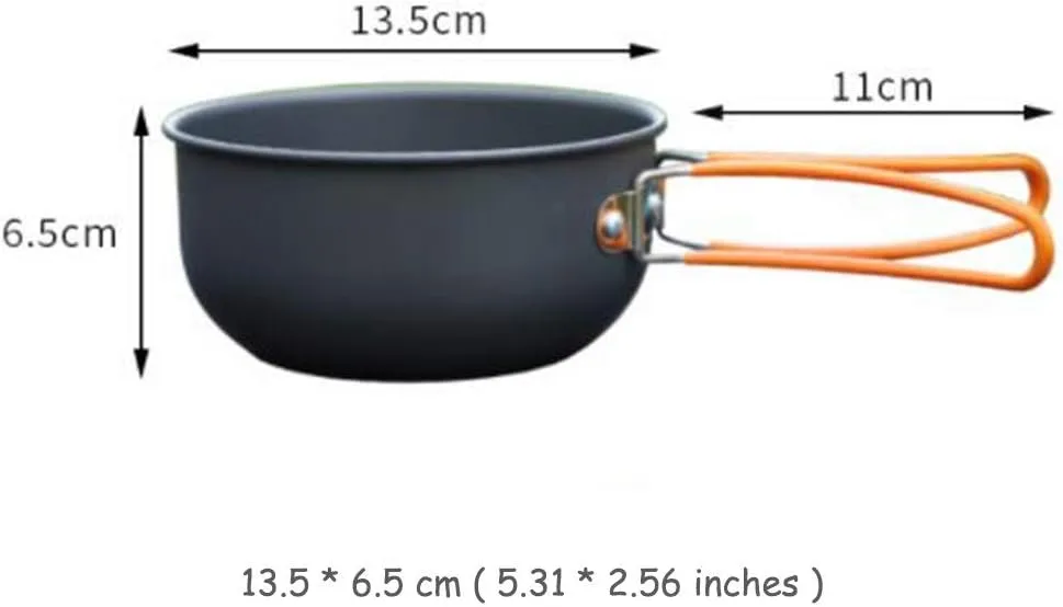 Outdoor Portable Lightweight Folding Tableware Set Travel Picnic Tableware Pots Camping Self-Driving Travel Supplies Pots & Pans