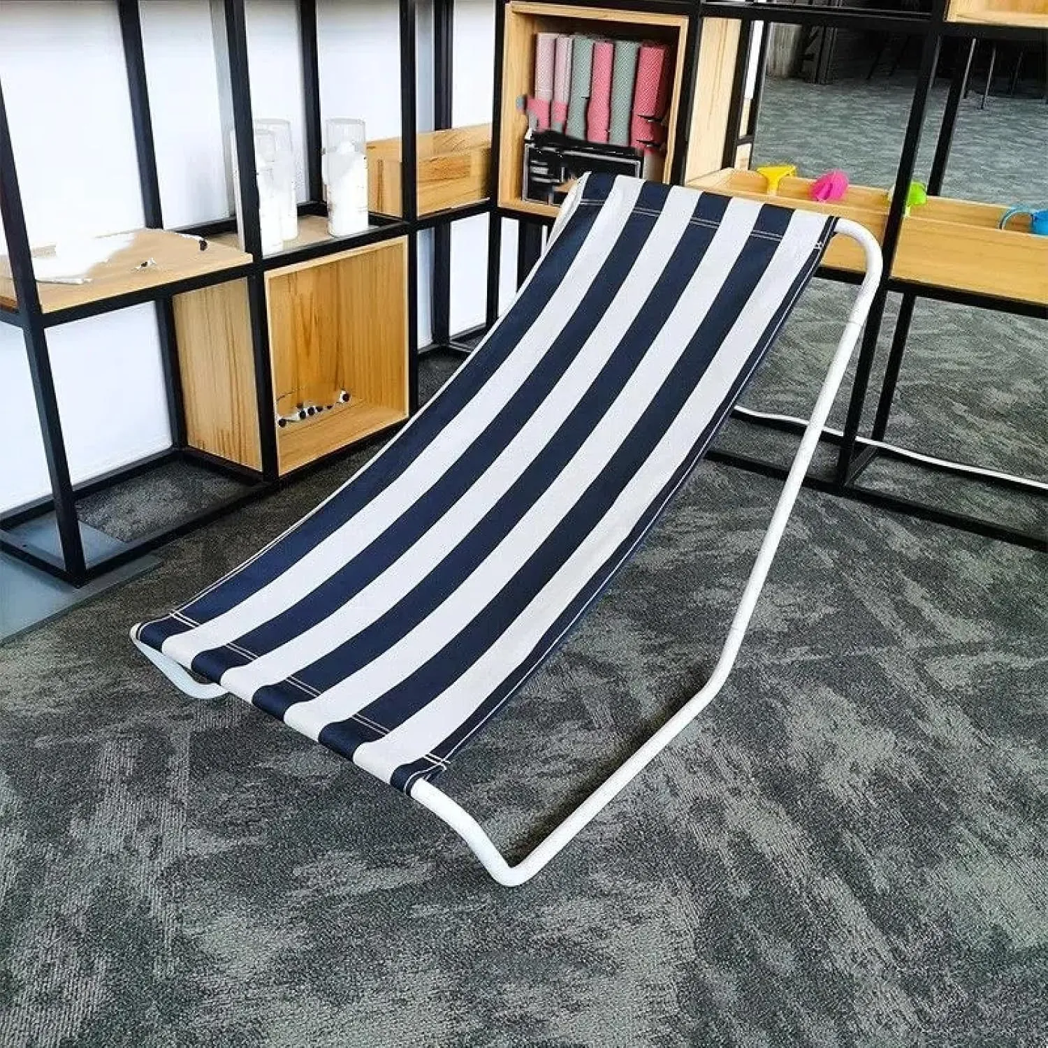 Outdoor Portable, Ultra-Light Folding Camping Beach Lounger, Simple nap Bed Chair, Small Hammock