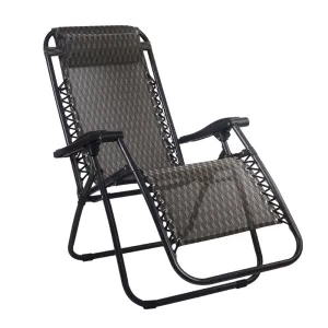 Outdoor Recliner Zero Gravity Chair - Brown/Black