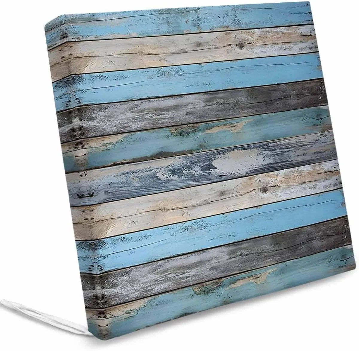 Outdoor Waterproof Cushion Covers Shabby Rustic Wooden Planks Replacement Stretch Seat Slipcover for Patio, Retro Farm Wood Grain Chair Couch Sofa Covers Furniture Protector Set of 2,22x20IN