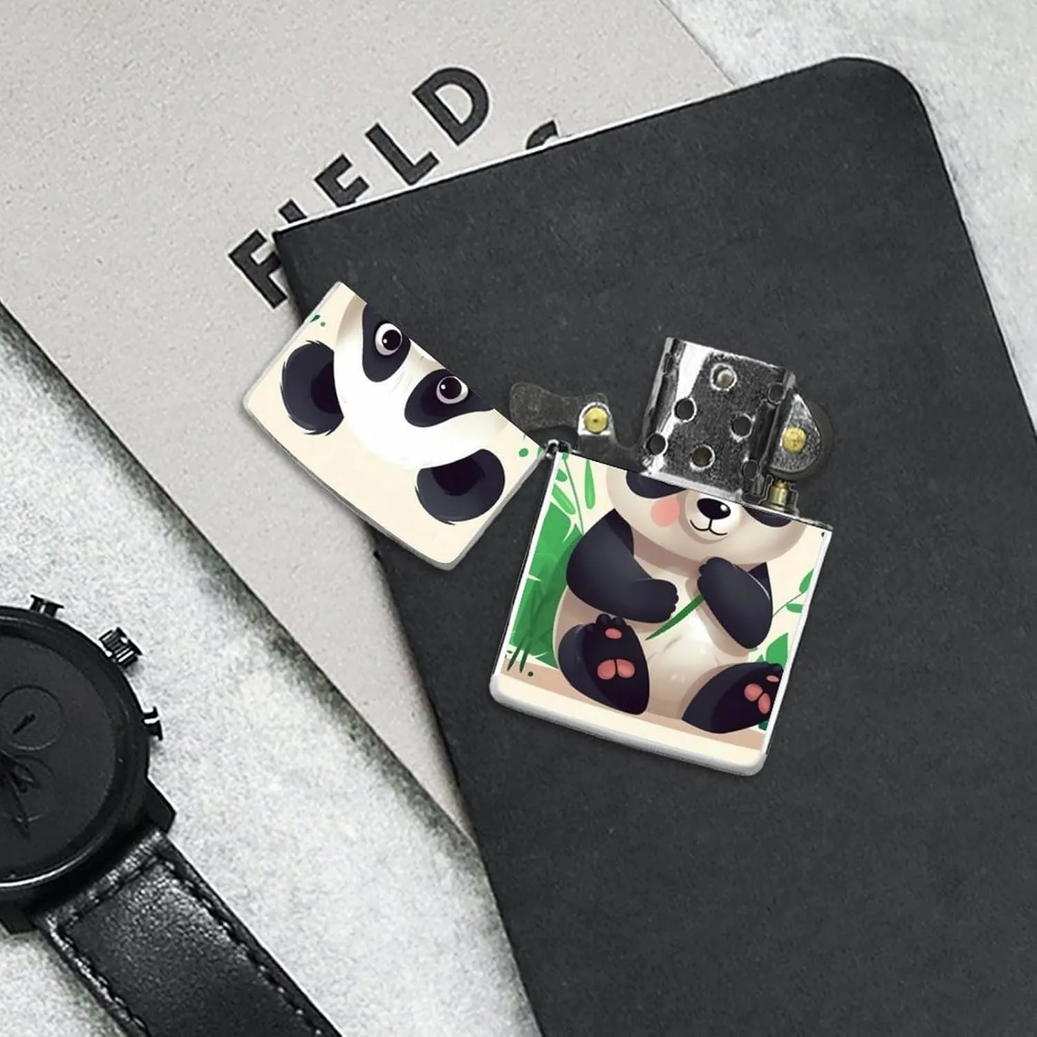 Panda Star Lighter Case Waterproof Lighter Sleeve Lighters Protective Cover with Graffiti Design