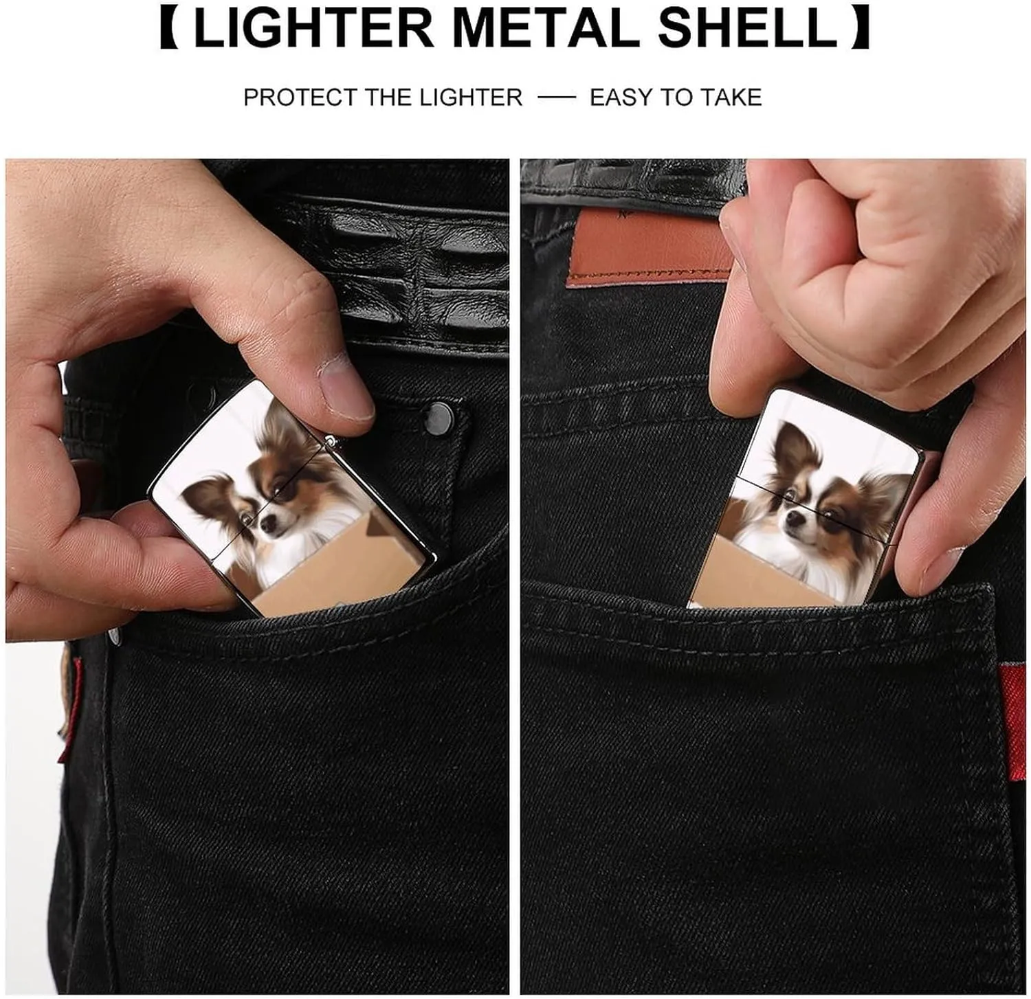 Papillon in The BoxLighter Case Waterproof Lighter Sleeve Lighters Protective Cover with Graffiti Design
