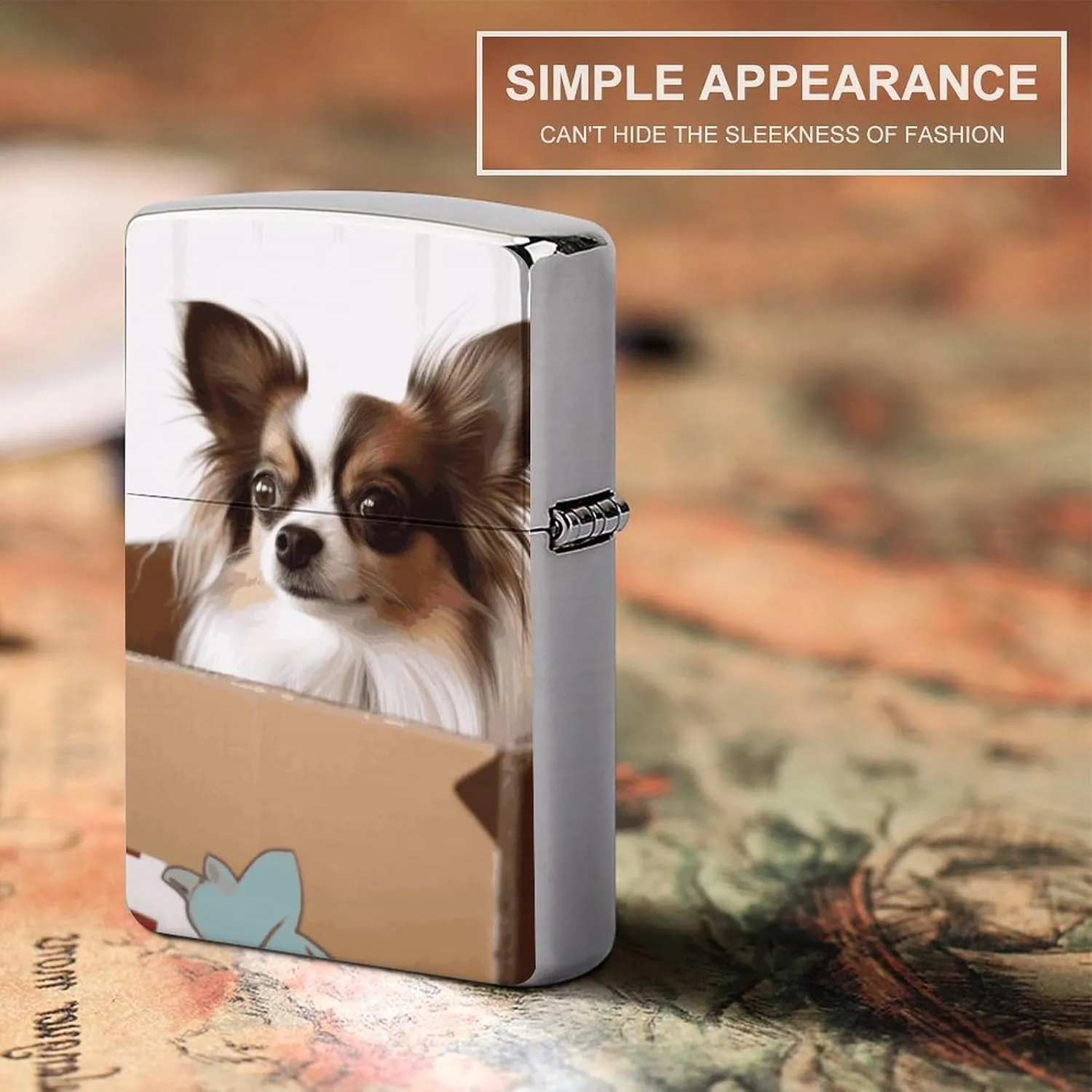 Papillon in The BoxLighter Case Waterproof Lighter Sleeve Lighters Protective Cover with Graffiti Design
