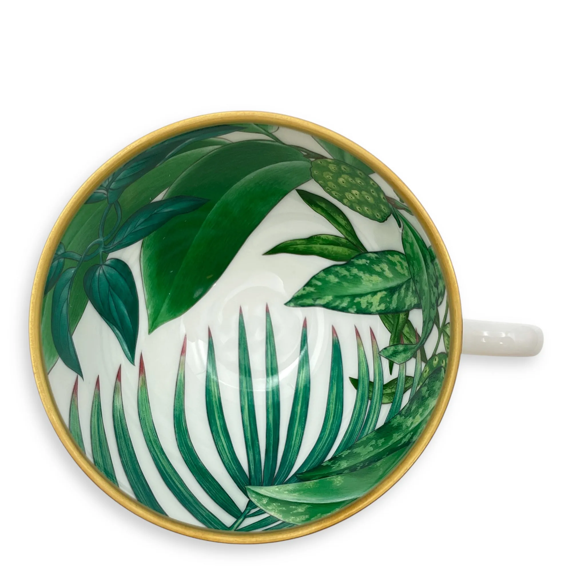 Passifolia Tea Cup and Saucer Set Tableware, Gold hardware