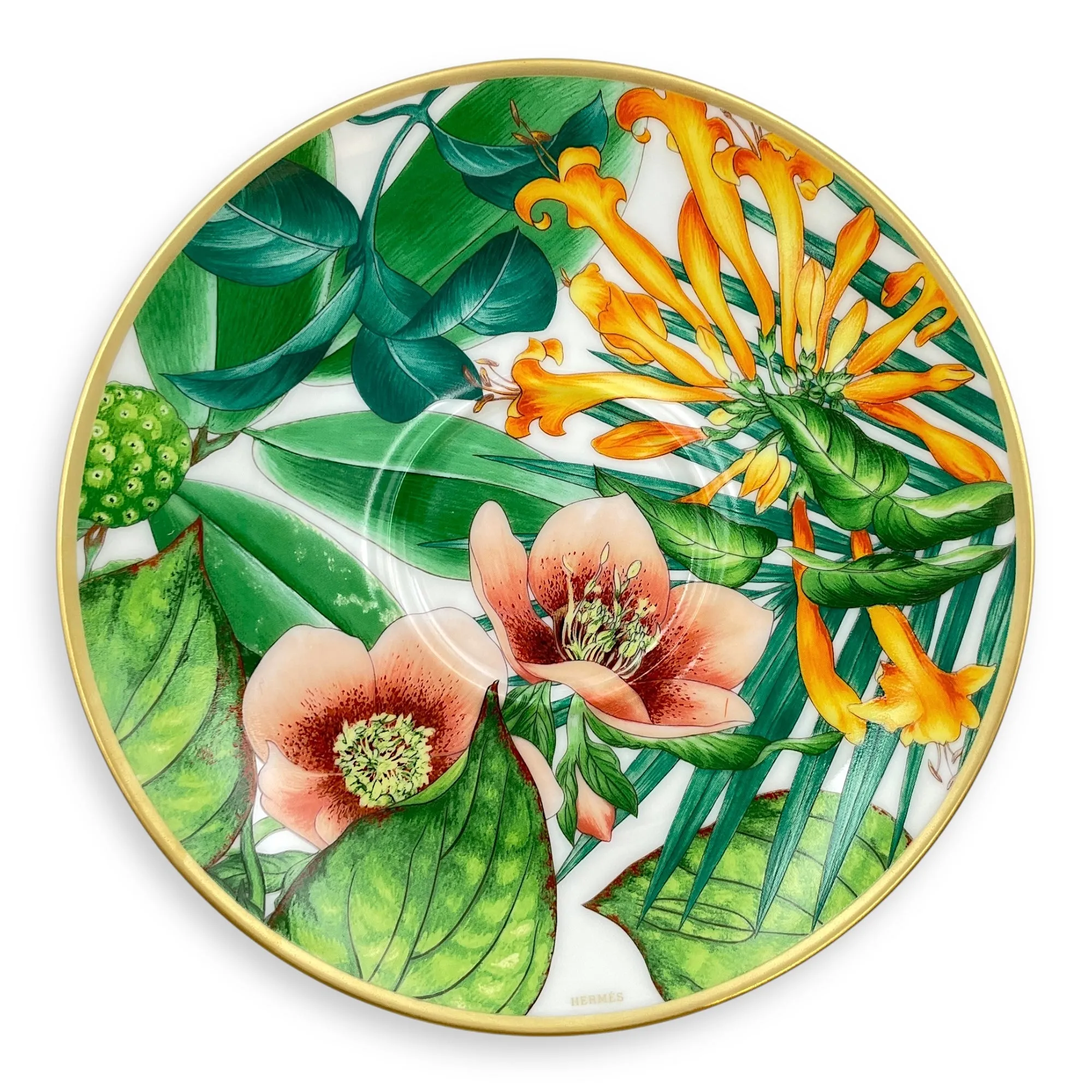 Passifolia Tea Cup and Saucer Set Tableware, Gold hardware