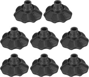 PATIKIL 0.59 Inch Chair Foot Cover, 8 Pack Non-Slip Camping Chair Legs Cap Replacement Folding Chair Table Leg Pads Floor Protectors Stability on Rugged Fit for 0.59"(15mm) Legs, Black