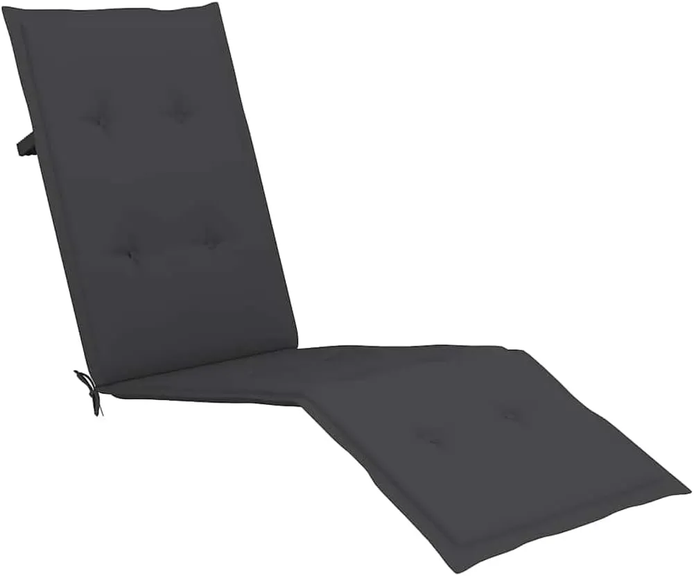Patio Deck Chair with Footrest and Cushion Solid Acacia Woodpatio Recliner Tanning Chair Camping chairsSuitable for Garden Courtyard
