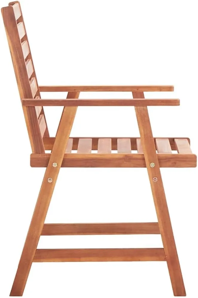 Patio Dining Chairs 2 Pcs Set with Cushions Solid Acacia Wood Outdoor Furniture for Garden Terrace Poolside and Backyard