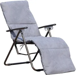 Patio Lounge Chairs Recliner Folding Chair Metal Steel Tube Multifunctional Folding Chair Leisure Chair Home Office Garden Outdoor Lunch Break Lazy Chair Beach Chair