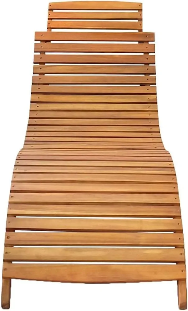 Patio Sun Lounger with Cushion Solid Acacia Woodoutdoor Lounge Chairs Camping Chairs Recliner Chair Tanning chairSuitable for Gardens, courtyards