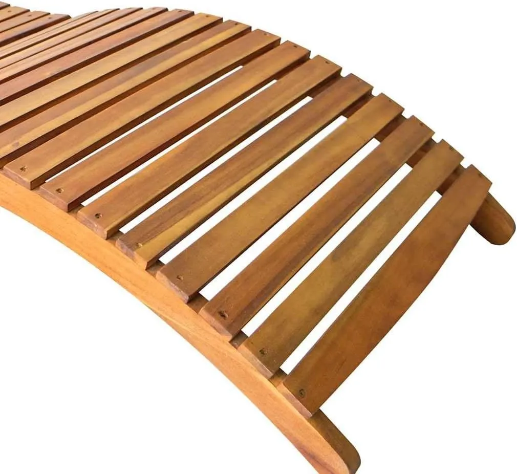 Patio Sun Lounger with Cushion Solid Acacia Woodoutdoor Lounge Chairs Camping Chairs Recliner Chair Tanning chairSuitable for Gardens, courtyards