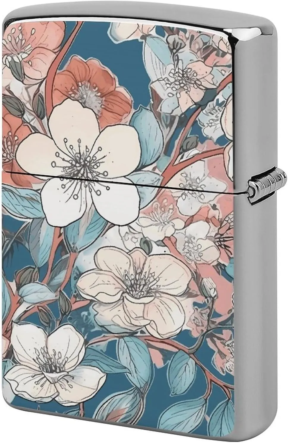 Peach Leafed Flower Lighter Case Waterproof Lighter Sleeve Lighters Protective Cover with Graffiti Design
