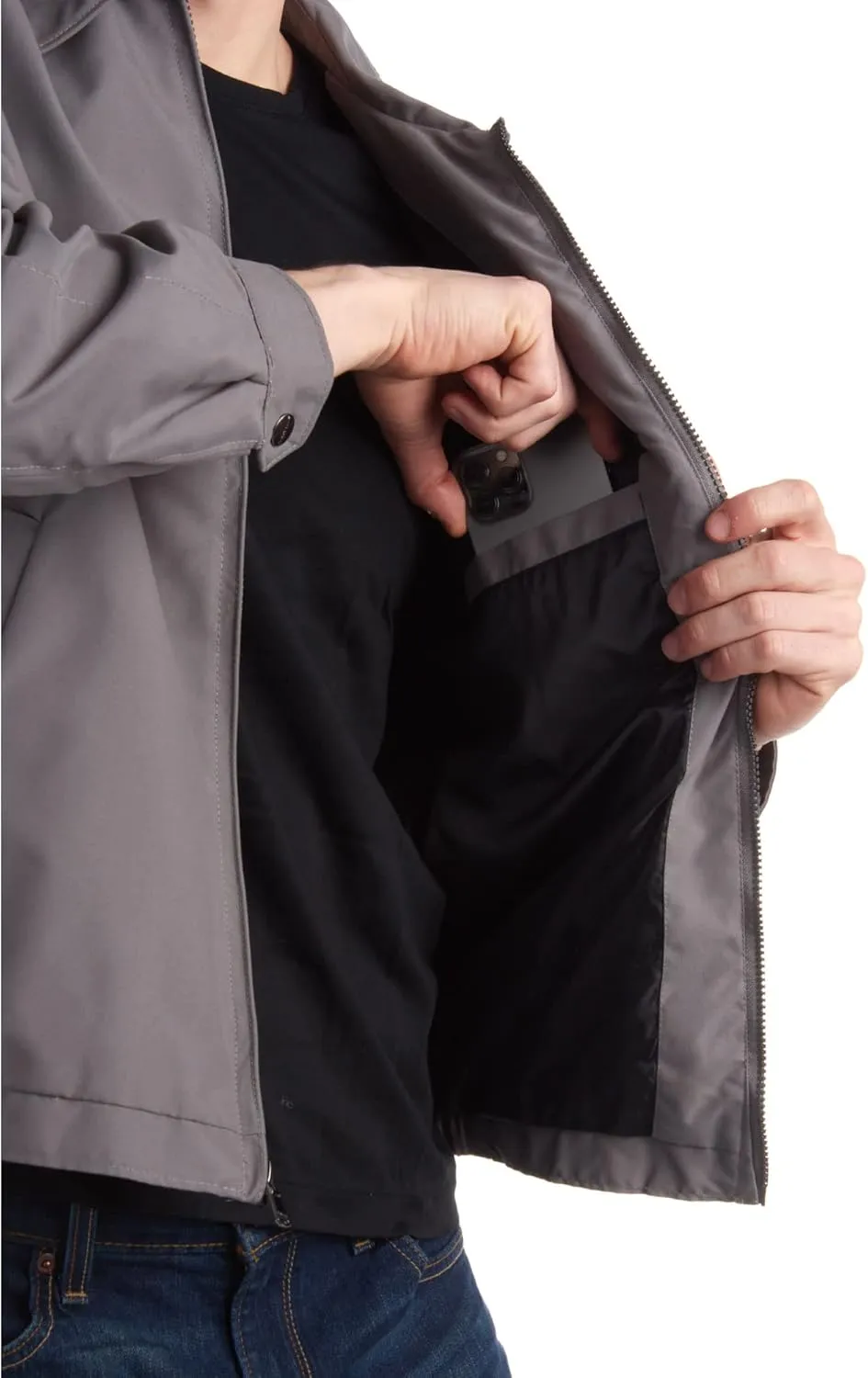Perry Ellis Golf Jacket – Microfiber Lightweight Jacket Waterproof Full Zip Golf Windbreaker For Men (Sizes S–3XL)