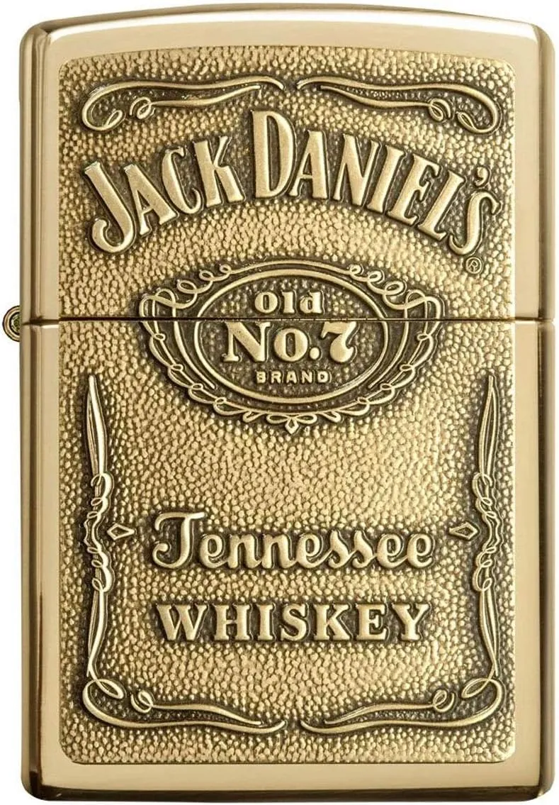 Personalized ZIPPO Lighter Jack Daniels Whiskey Emblem - Free Engraving - Christmas, Halloween & Valentines Day Gift