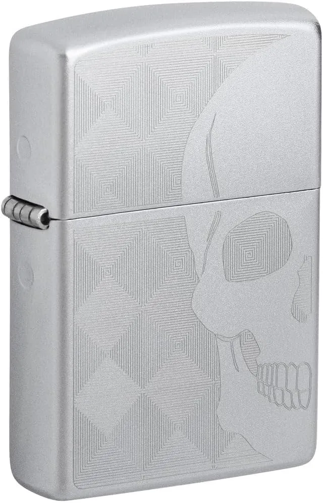 Personalized Zippo Lighter Skull Wind Proof Lighter - Free Engraving - Christmas, Halloween & Valentines Day Gift (Classic Skull)