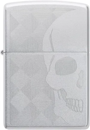 Personalized Zippo Lighter Skull Wind Proof Lighter - Free Engraving - Christmas, Halloween & Valentines Day Gift (Classic Skull)