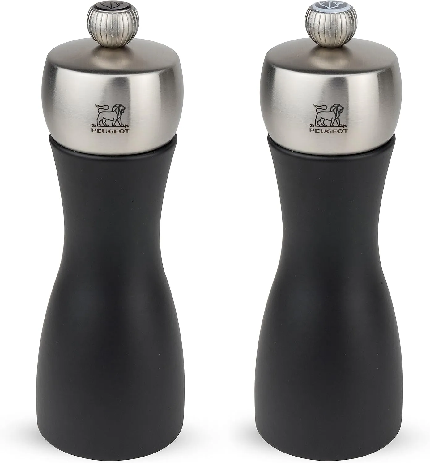 Peugeot Fidji 6 inch Black Matte Salt/Pepper Mill Set