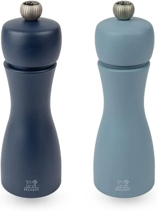 Peugeot Tahiti Duo Air Blue Tones Salt and Pepper Mill Set 15cm - 6", Midnight & Azure