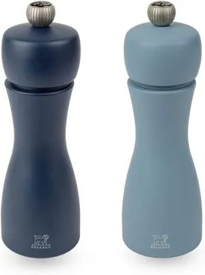 Peugeot Tahiti Duo Air Blue Tones Salt and Pepper Mill Set 15cm - 6", Midnight & Azure