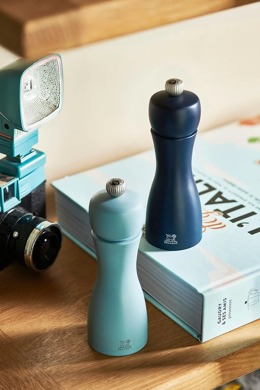 Peugeot Tahiti Duo Air Blue Tones Salt and Pepper Mill Set 15cm - 6", Midnight & Azure
