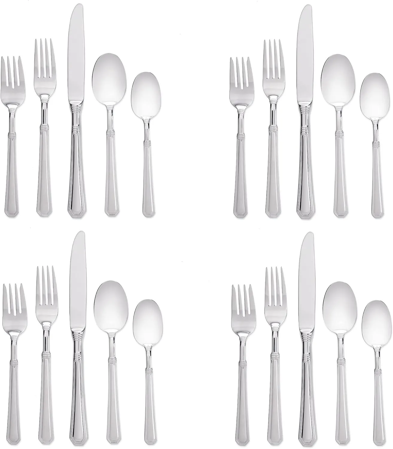 Pfaltzgraff Providence (Glossy) 18/10 Stainless 20pc. Flatware Set