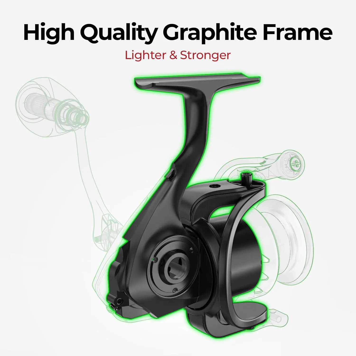 Piscifun Viper X Spinning Reels, Carbon Fiber 33LBs Max Drag, 10 1 Shielded BB, Saltwater Freshwater Spinning Fishing Reel, 5.2:1/6.2:1, 500, 1000, 2000, 3000, 4000, 5000 Series