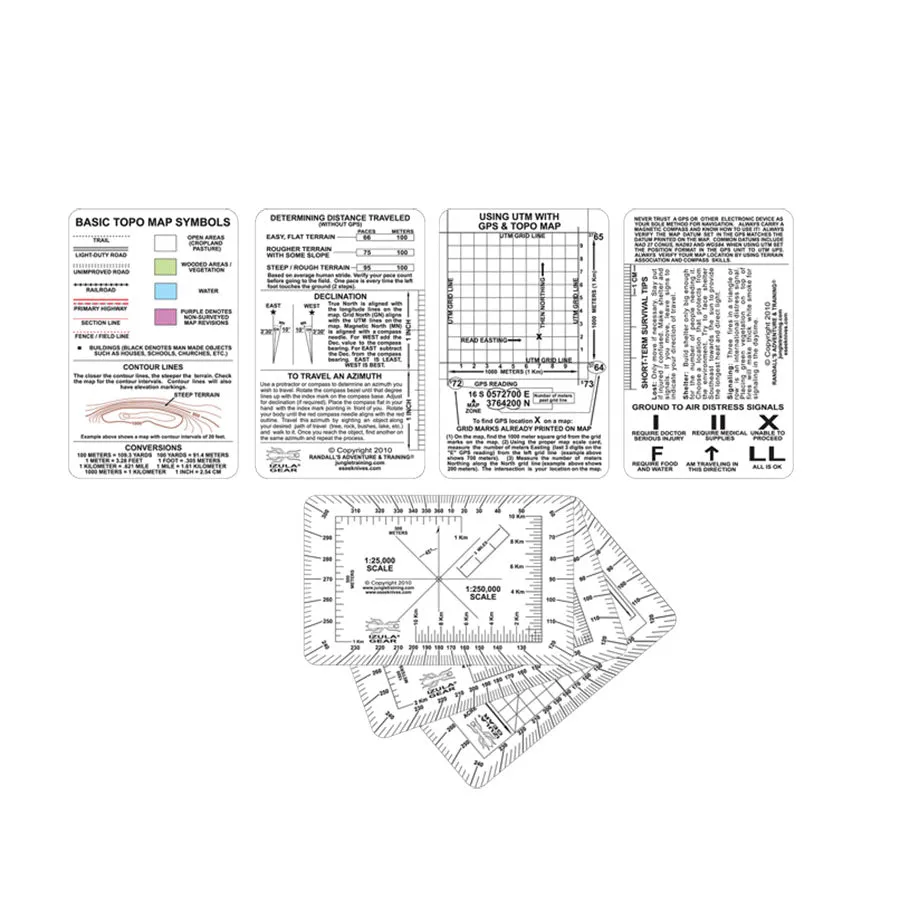 Plastic 5-card Set For Land Navigation