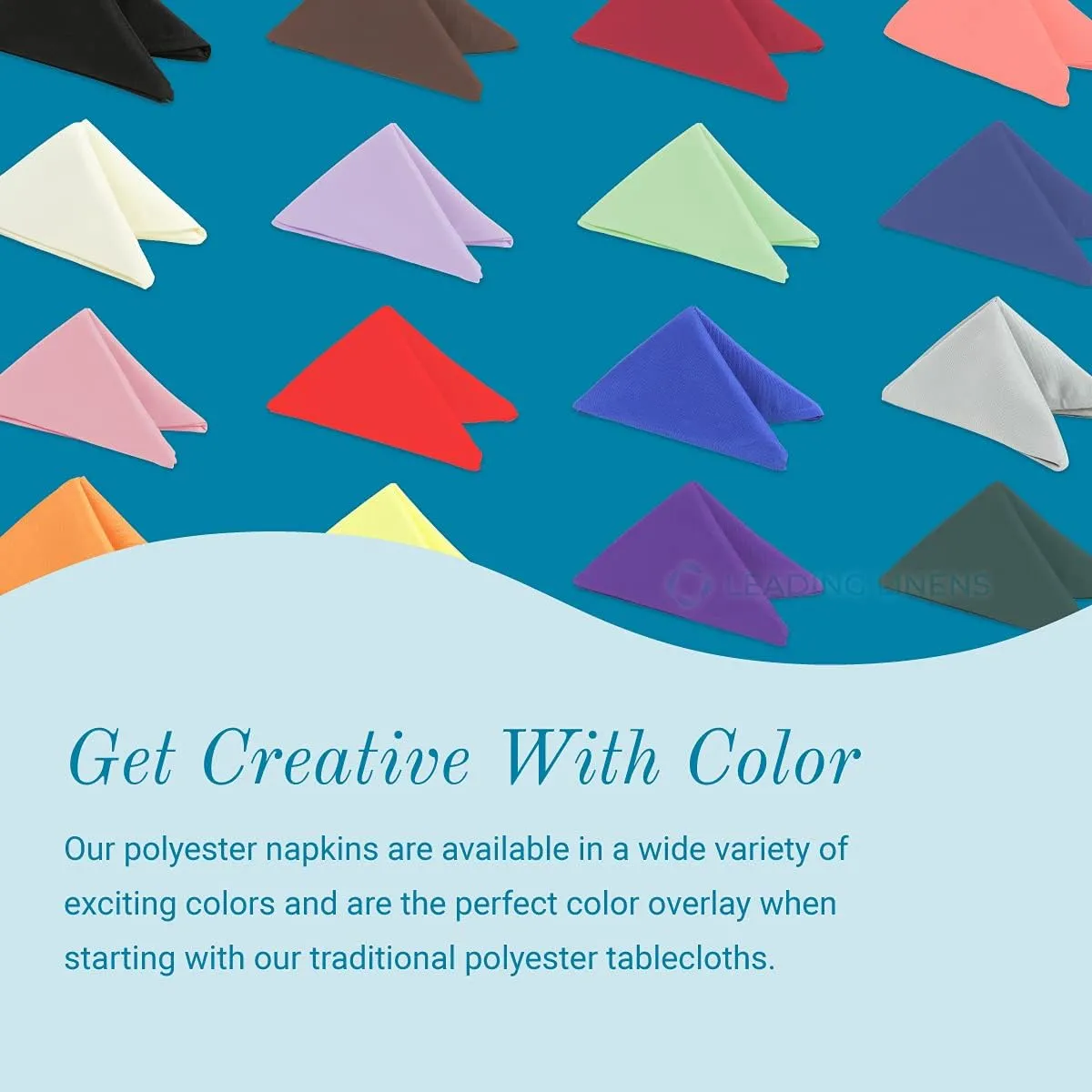 Polyester Cloth Napkins - Washable Soft Table Linens - Durable & Elegant for Dining, Restaurants, Weddings, Events, Rentals, Banquets, & Parties - Premium Quality Set of 100, Royal Blue, 17"x17"