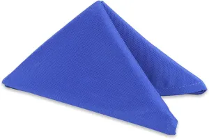 Polyester Cloth Napkins - Washable Soft Table Linens - Durable & Elegant for Dining, Restaurants, Weddings, Events, Rentals, Banquets, & Parties - Premium Quality Set of 100, Royal Blue, 17"x17"