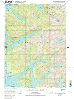 Port Alexander D 4 AK topo map, 1:63360 Scale, 15 X 15 Minute, Historical, 1951, Updated 1978, 21.5 x 18 in
