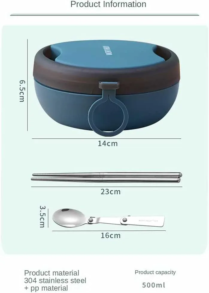 Portable Bowl, Chopsticks and Spoon Set, Single/Child Cutlery Set, Travel Mini Cutlery, Foldable Picnic Cutlery Set