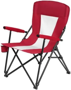 Portable Camping Chair with Cup Holder, Director Camp Chair with Breathable Mesh Fabric for Fishing, Camping, Ball Games