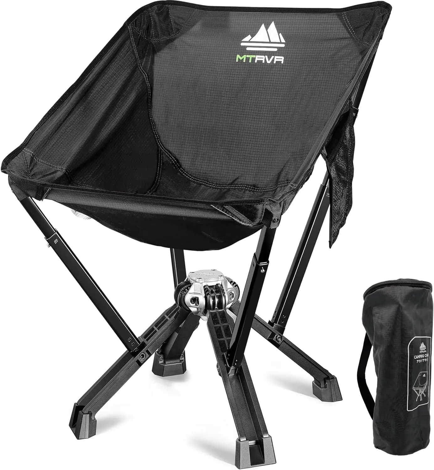 Portable Folding Camping Chair, One-Piece Die-Cast Aluminum Frame Longer Durability, No Assembly Required, Compact Fits in Backpack, Foldable Chair for Beach, Outdoor Sports, Travel, Pinics
