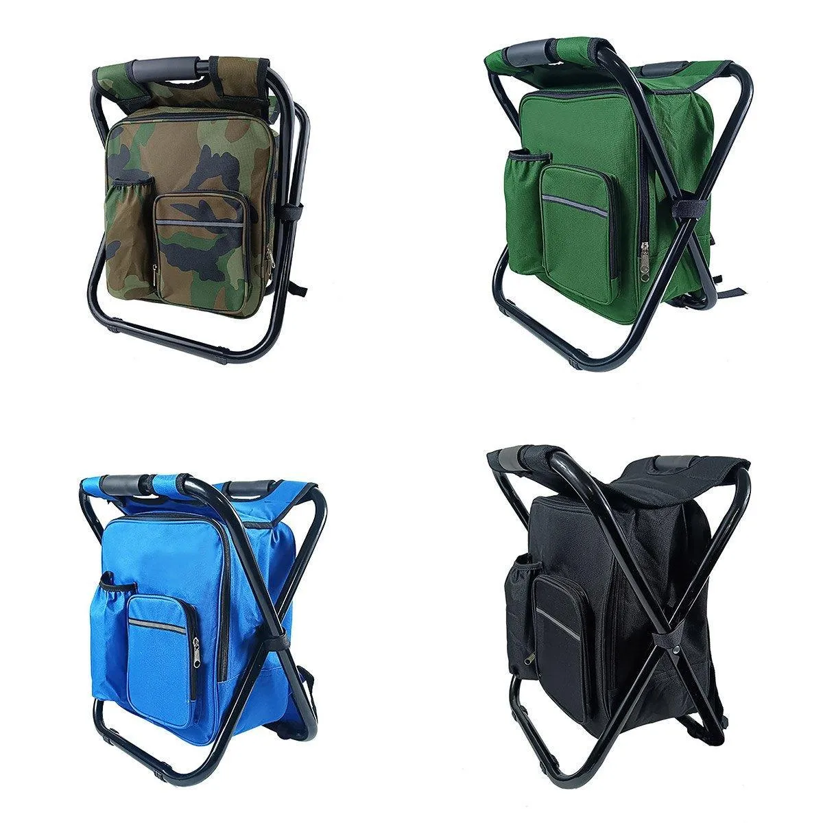 Portable Outdoor Folding Chair Oxford Small Stool for Fishing Camping Hiking