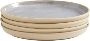 Portmeirion Minerals 8.5" Side Plate, Aquamarine (Set of 4) - Modern Stoneware Tableware with Gentle Curves, Durable & Stylish for Dining, Microwave & Dishwasher Safe - Sleek Dinnerware Collection