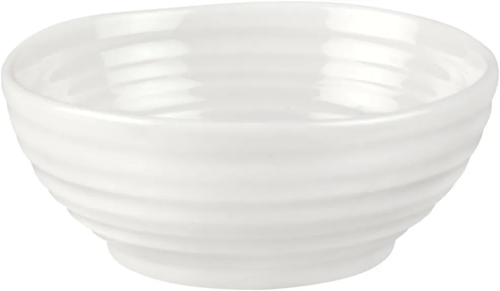 Portmeirion Sophie Conran Low Dipping Bowls | Set of 4 | Small Serving Soy Sauce Dishes | 3.25 Inch | Made from Fine Porcelain | Microwave and Dishwasher Safe