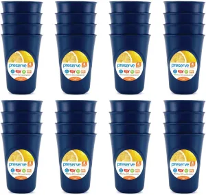Preserve Everyday Tableware Cup, Bulk Set of 32, Midnight Blue