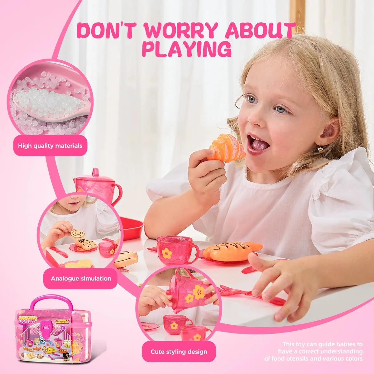 Pretend Food and Tableware Play Set