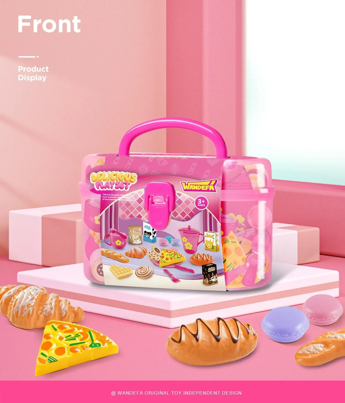 Pretend Food and Tableware Play Set