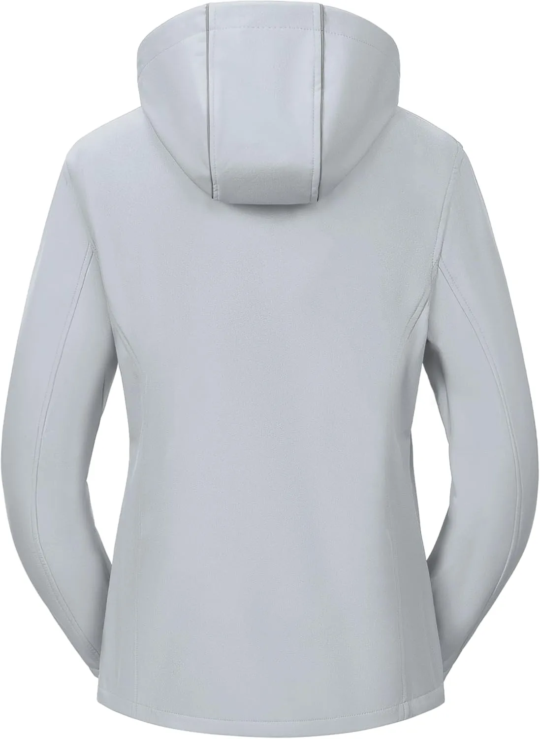 Pursky Women's Softshell Jacket Lightweight Fleece Lined Rain Jacket Waterproof Warm Windbreaker Coat With Removable Hood